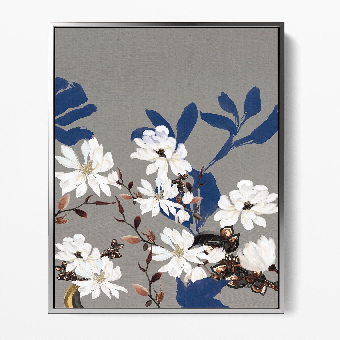 Magnolia Flowers Blue II