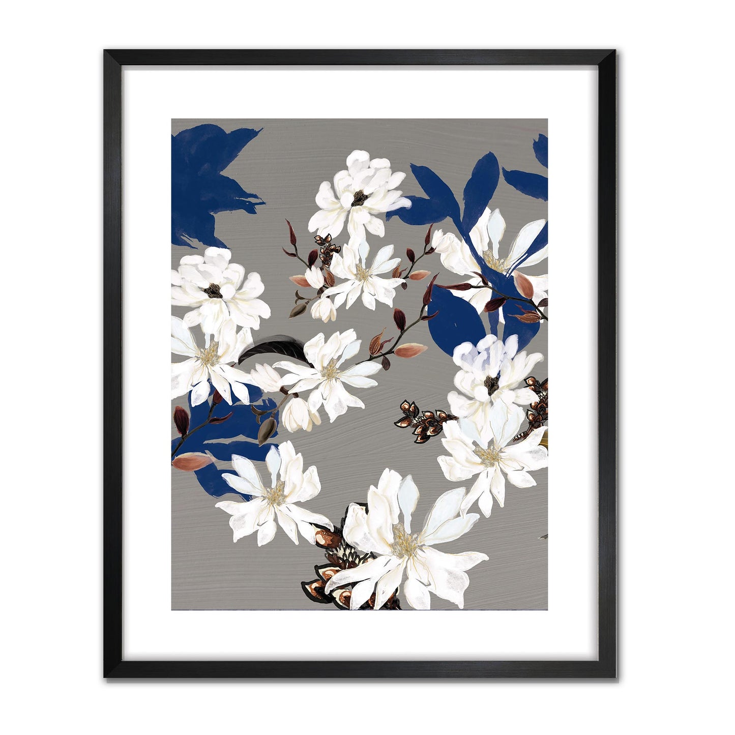 Magnolia Flowers Blue I