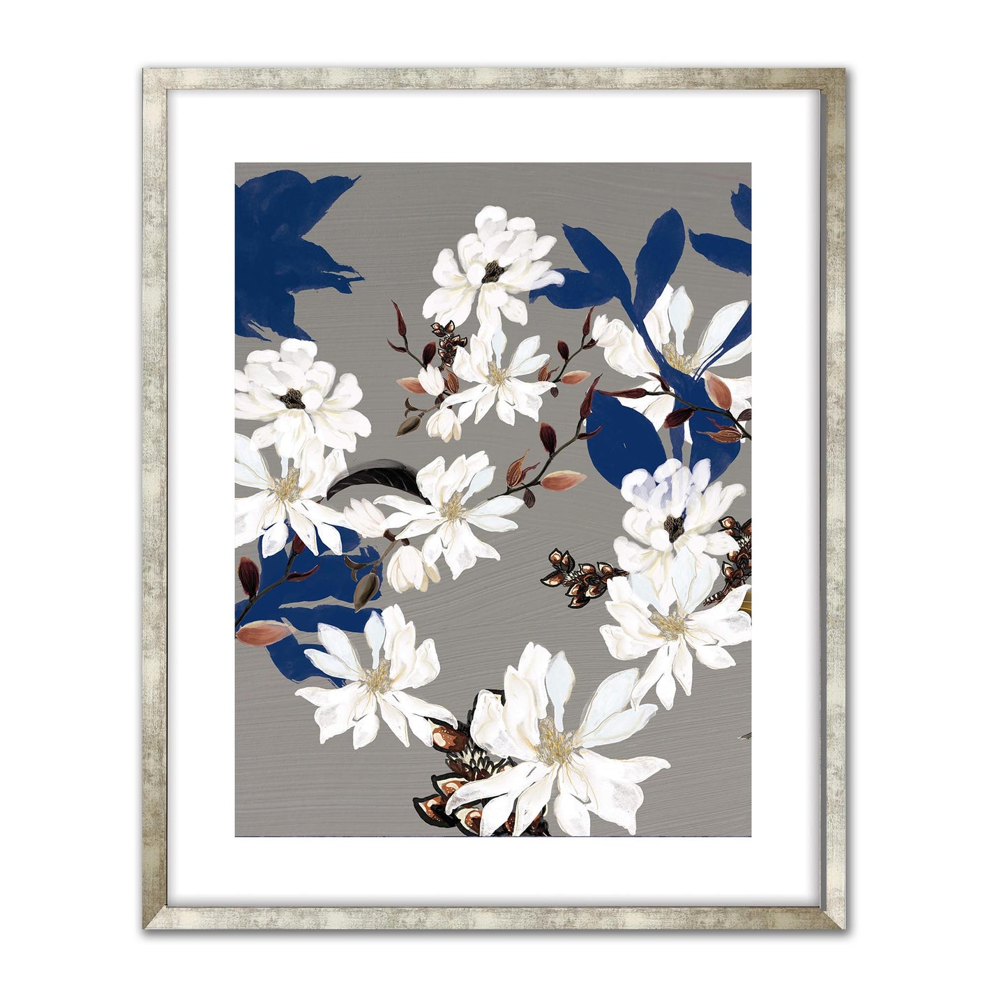 Magnolia Flowers Blue I