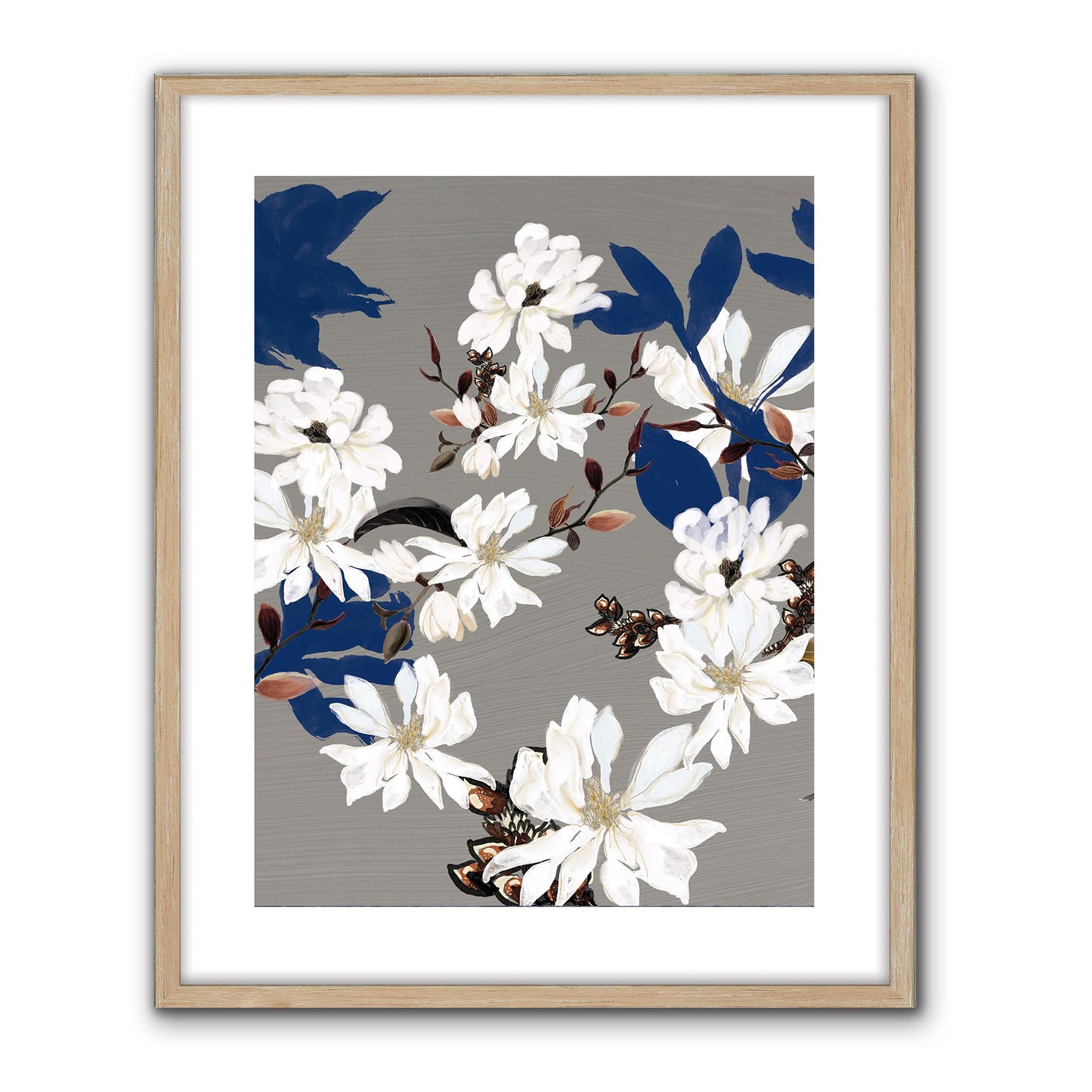 Magnolia Flowers Blue I