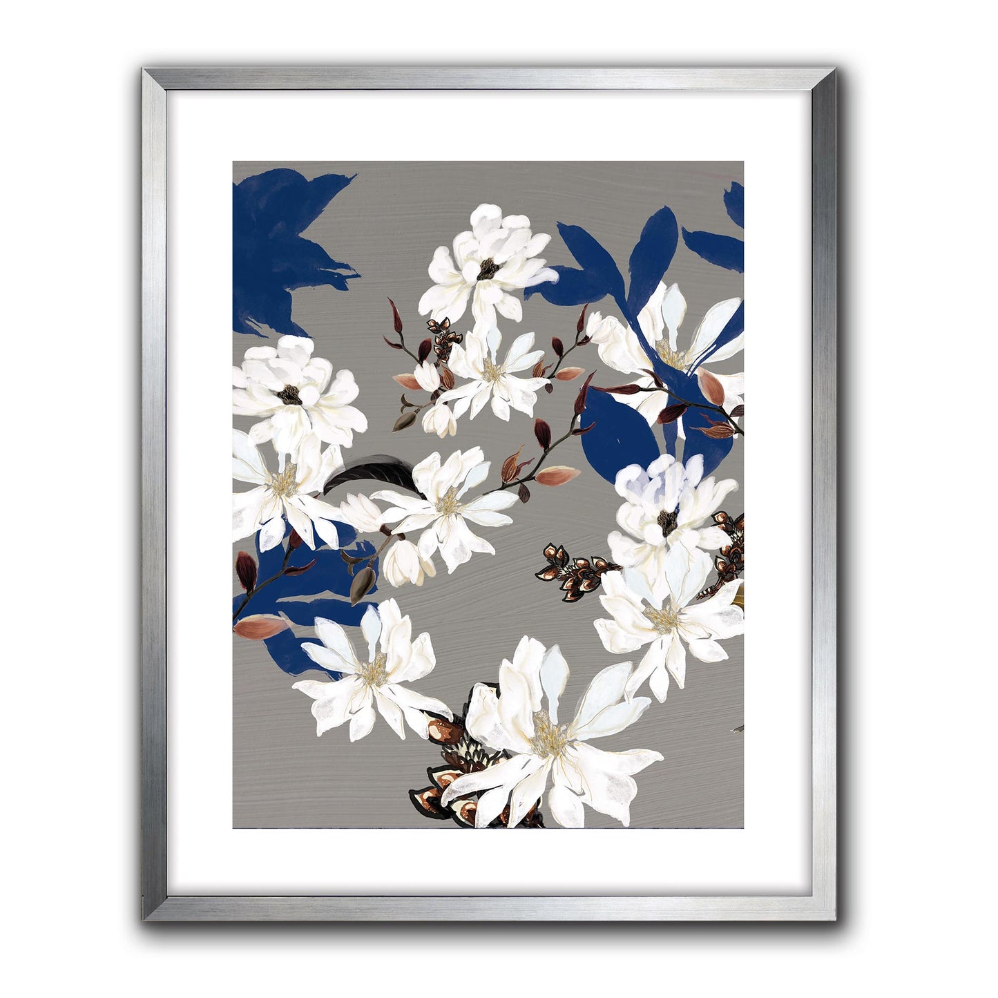 Magnolia Flowers Blue I