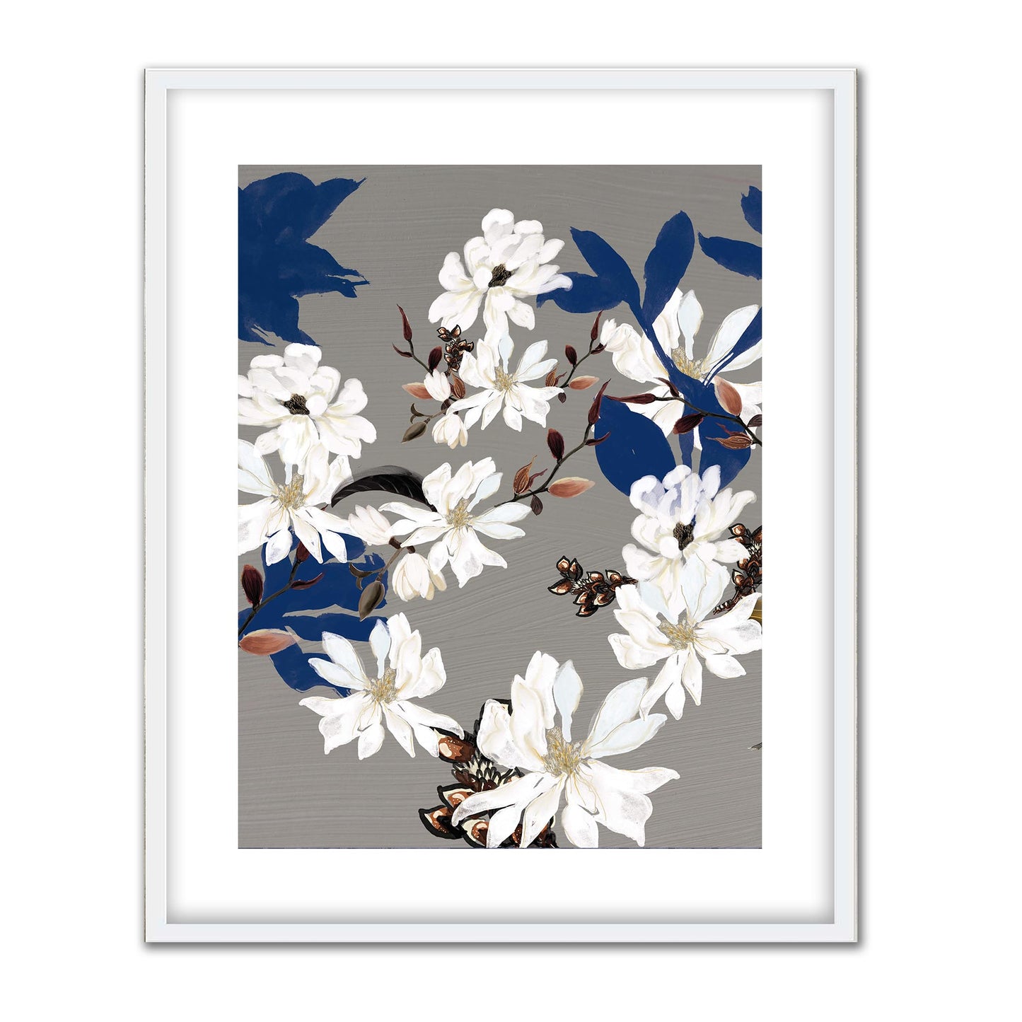 Magnolia Flowers Blue I