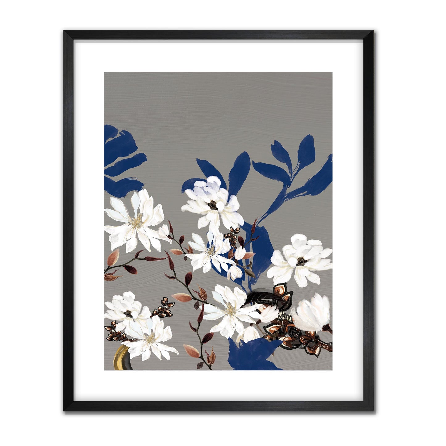 Magnolia Flowers Blue II