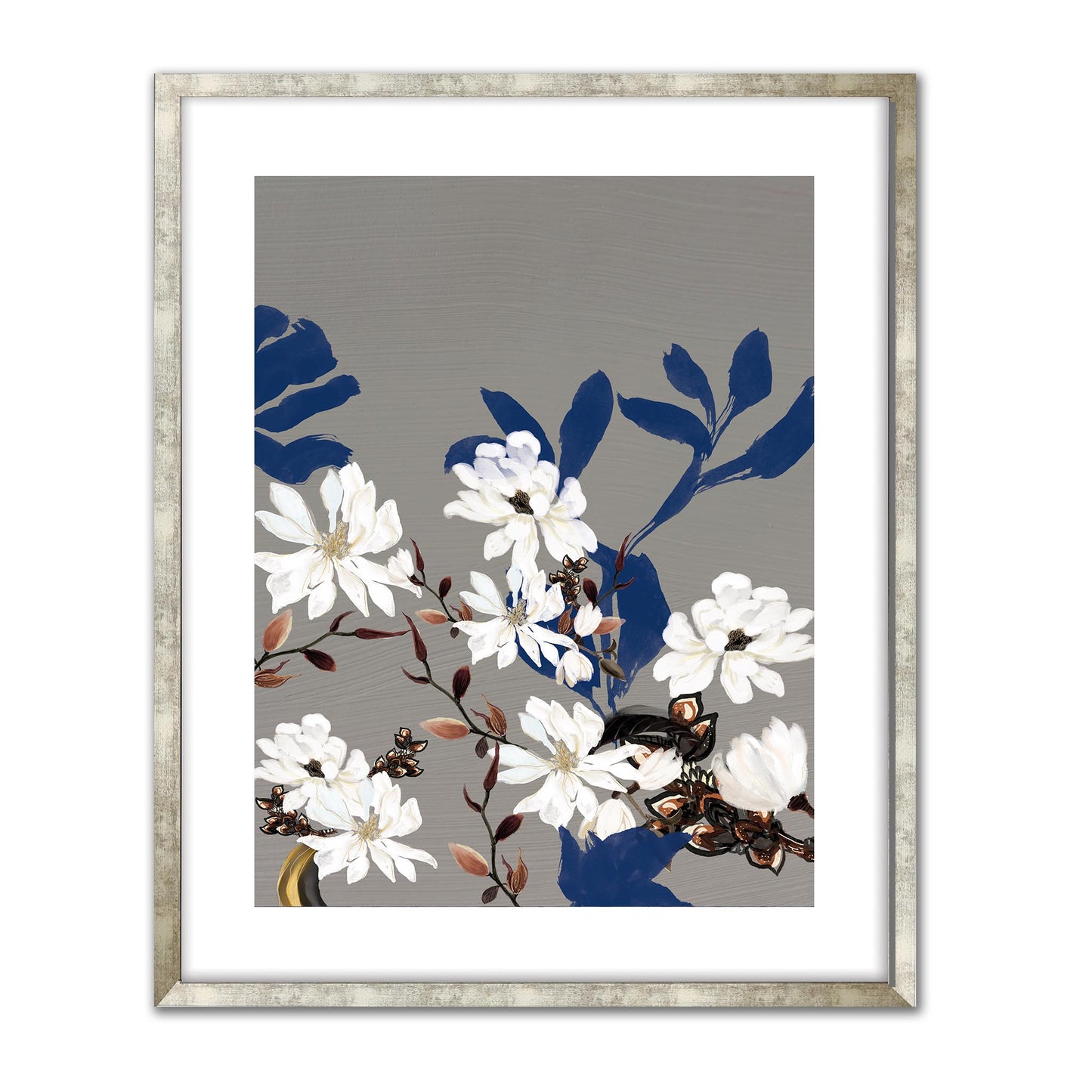 Magnolia Flowers Blue II