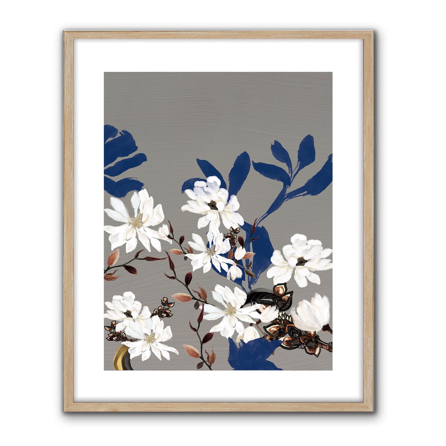 Magnolia Flowers Blue II