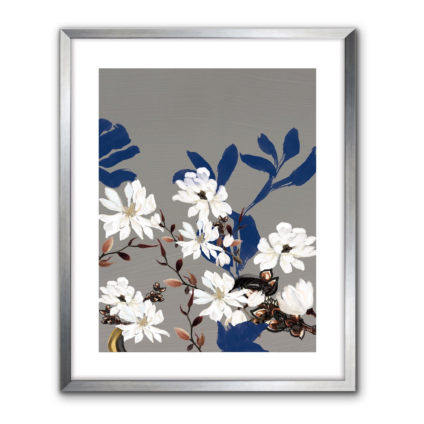 Magnolia Flowers Blue II