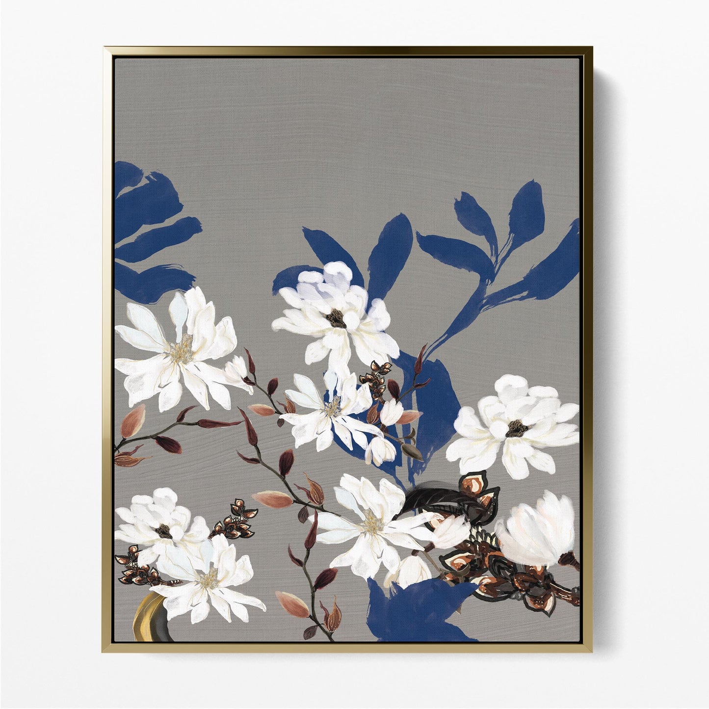 Magnolia Flowers Blue II