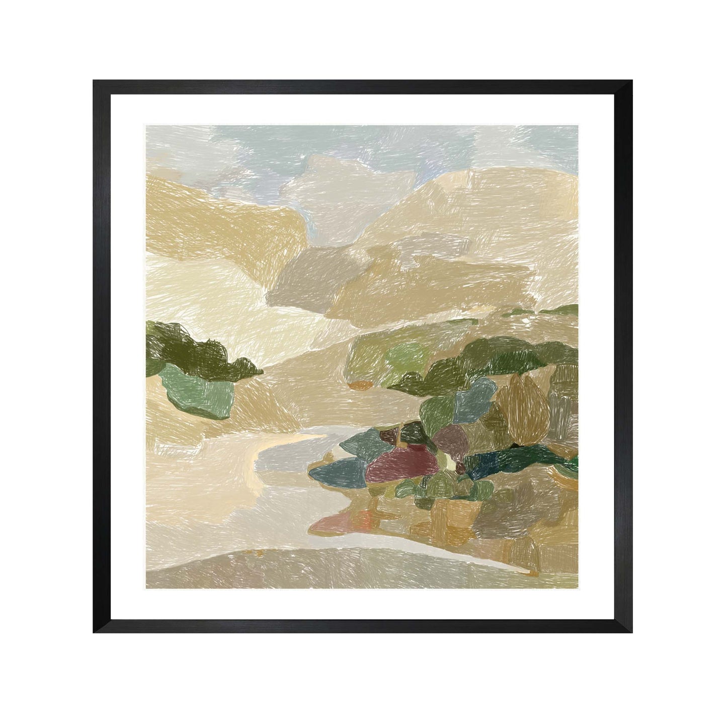 Pastel Landscape Light Square