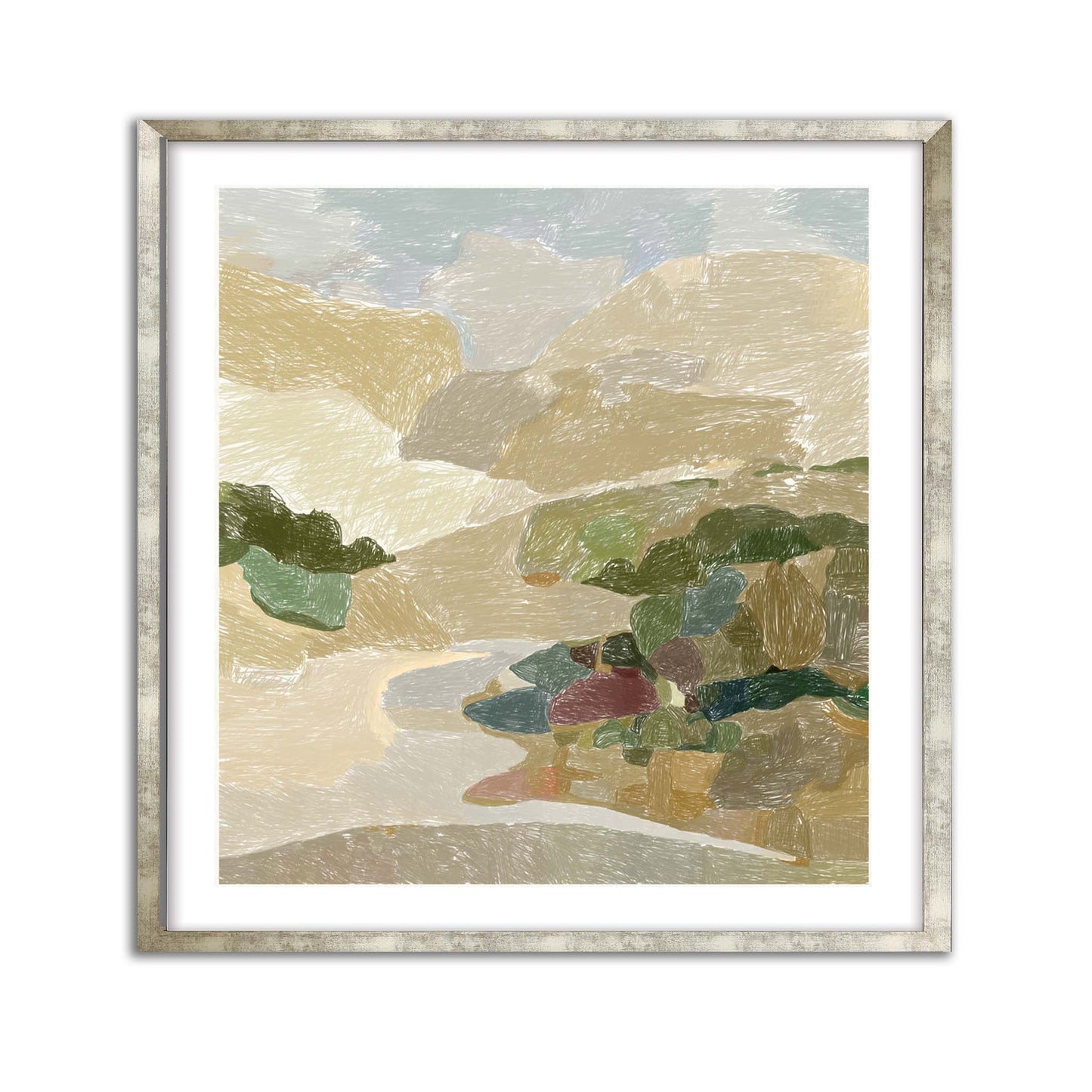 Pastel Landscape Light Square