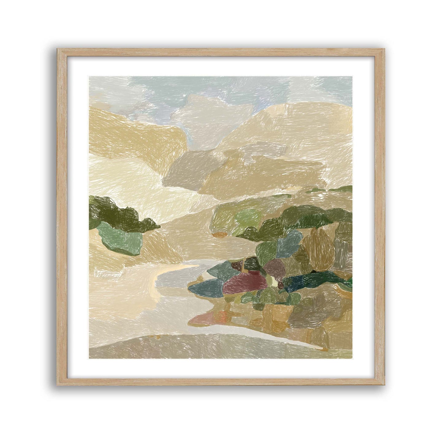 Pastel Landscape Light Square