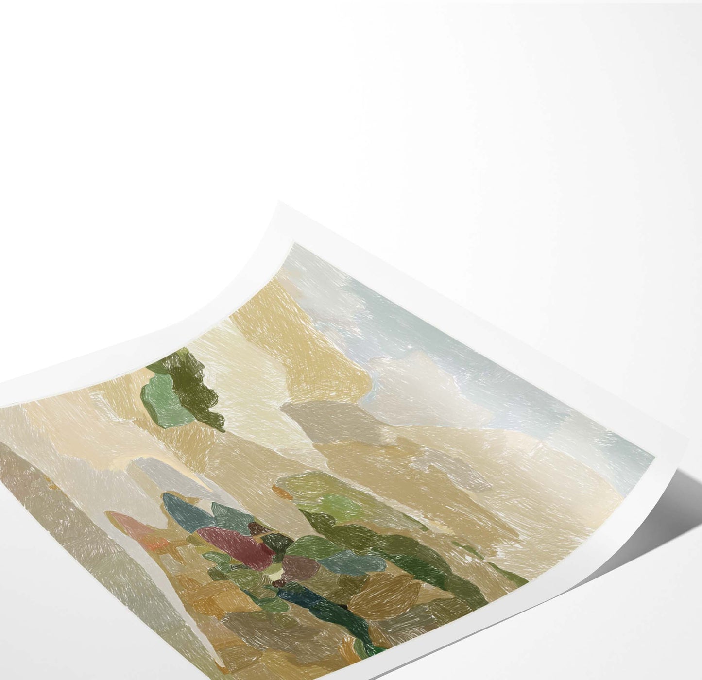 Pastel Landscape Light Square