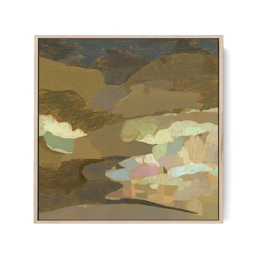 Pastel Landscape Dark Square